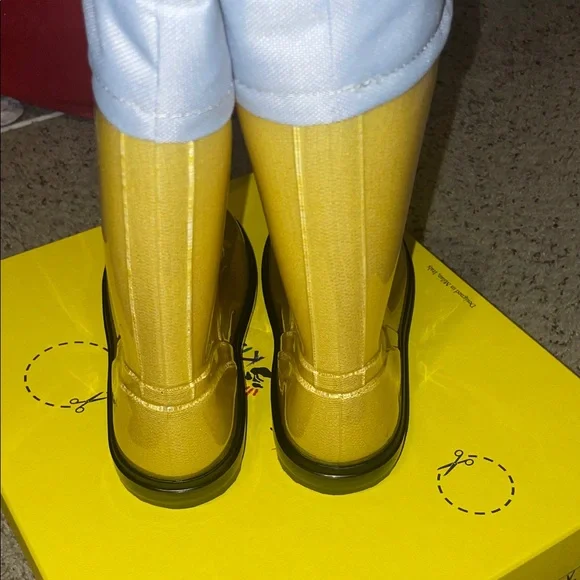 Off-White Yellow Kids Rain Boots - Picture 3 of 6